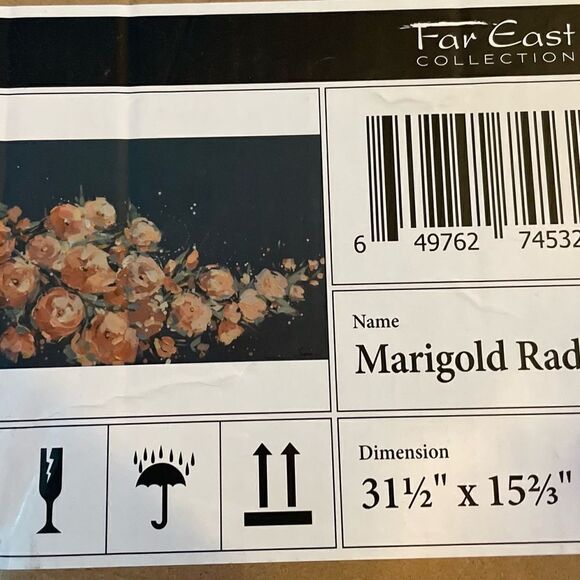 NEW! Marigold Radiance Artwork From Far East Collection 31.5” x 15.67” x… - Picture 10 of 10